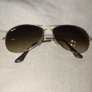 rayban cockpit aviators brown